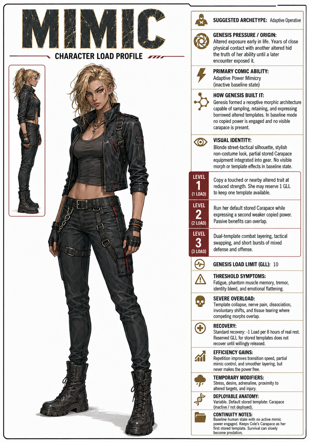 Mimic character profile