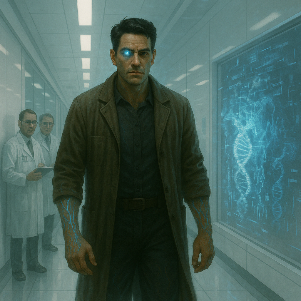 Jacob Hart walking through a Genesis research facility